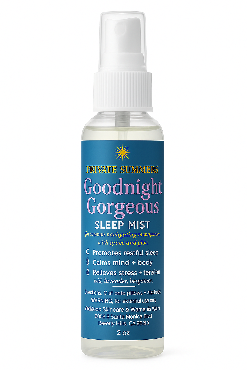 GOODNIGHT GORGEOUS SLEEP MIST 2 oz.