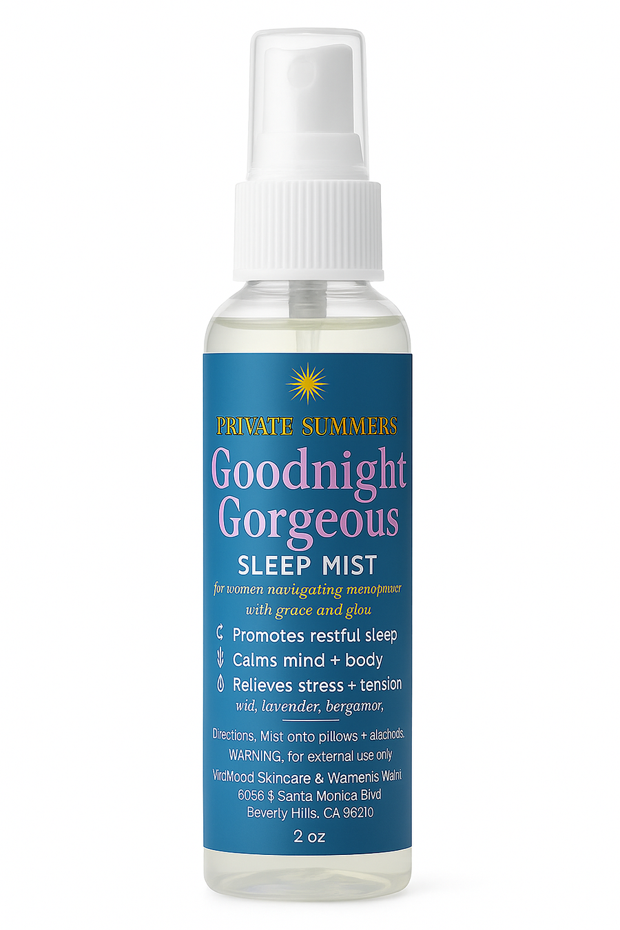GOODNIGHT GORGEOUS SLEEP MIST 2 oz.